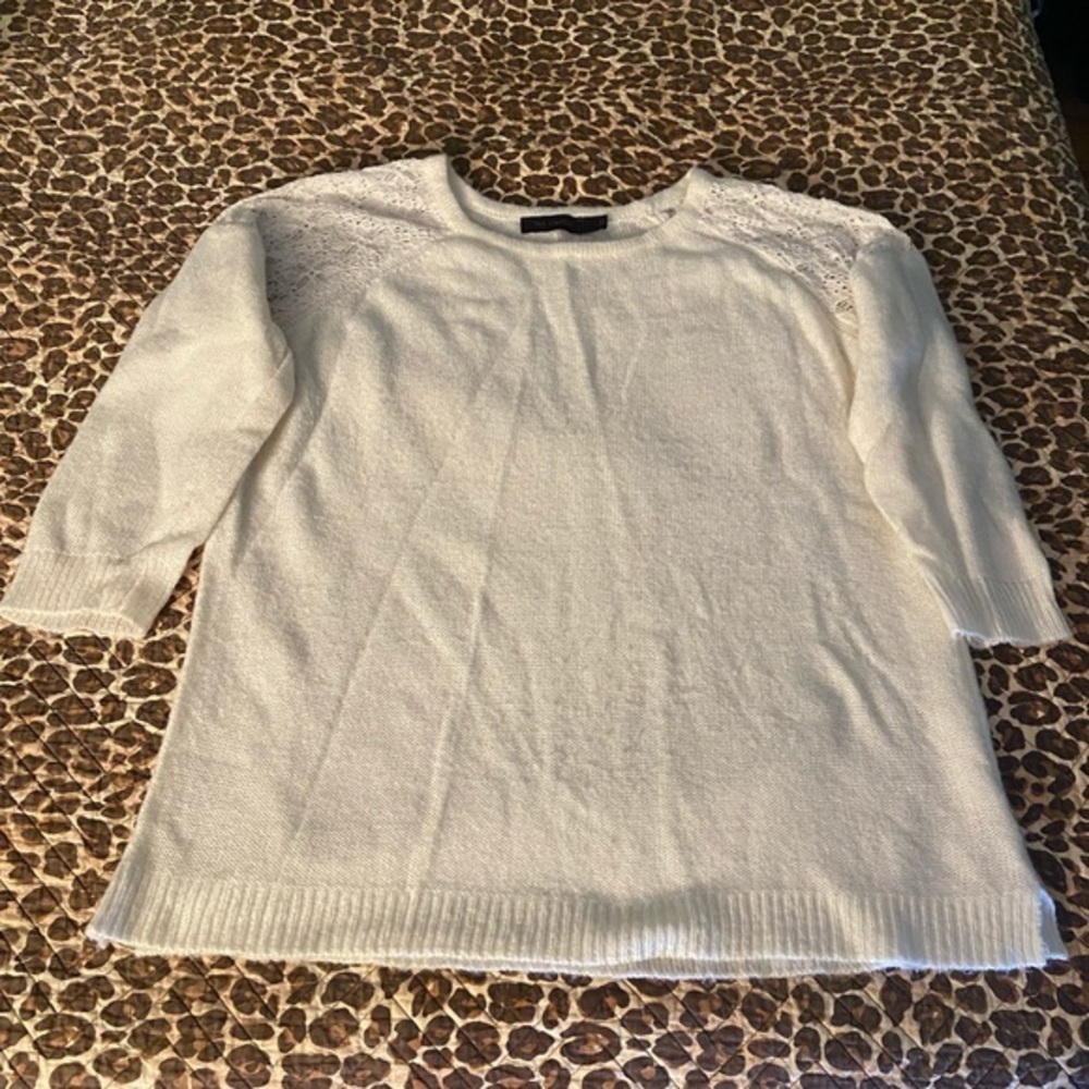 Last call! The Limited Boho Lace Ivory Cream Sweater Large